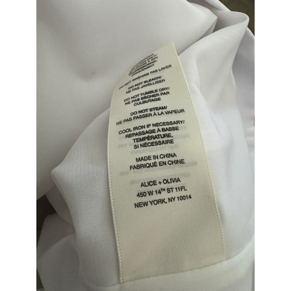 Alice‎ + Olivia Mini Dress Employed White Lizbeth Sleeveless Wedding Bridal 0 - Picture 5 of 6